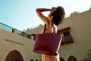 Burgundy Valeria Tote Bag